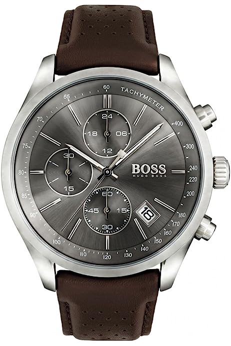 Hugo Boss Skymaster Grey Dial Brown Leather Strap Watch for Men - 1513787 Buy Now By Hugo Boss