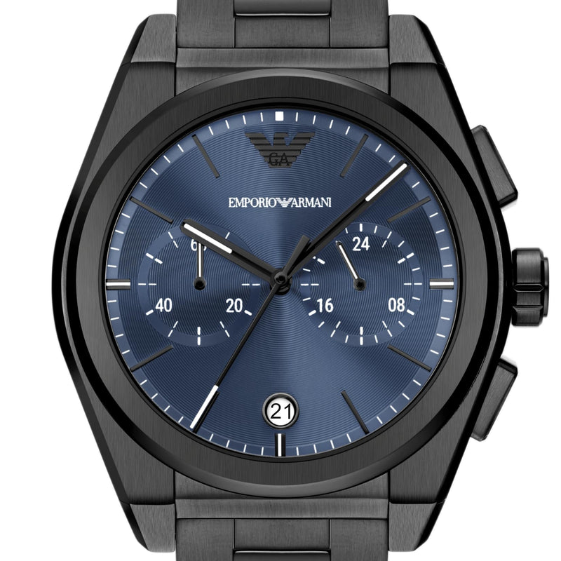 Emporio Armani Analog Chronograph Blue Dial Silver Steel Strap Watch For Men - AR11561 Buy Now By Emporio Armani
