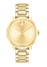 Movado Bold Yellow Gold Dial Yellow Gold Steel Strap Watch For Women - 3600085 Buy Now By Movado