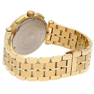 Versace Aion Chronograph Black Dial Gold Steel Strap Watch For Men - VE1D01721 Buy Now By Versace