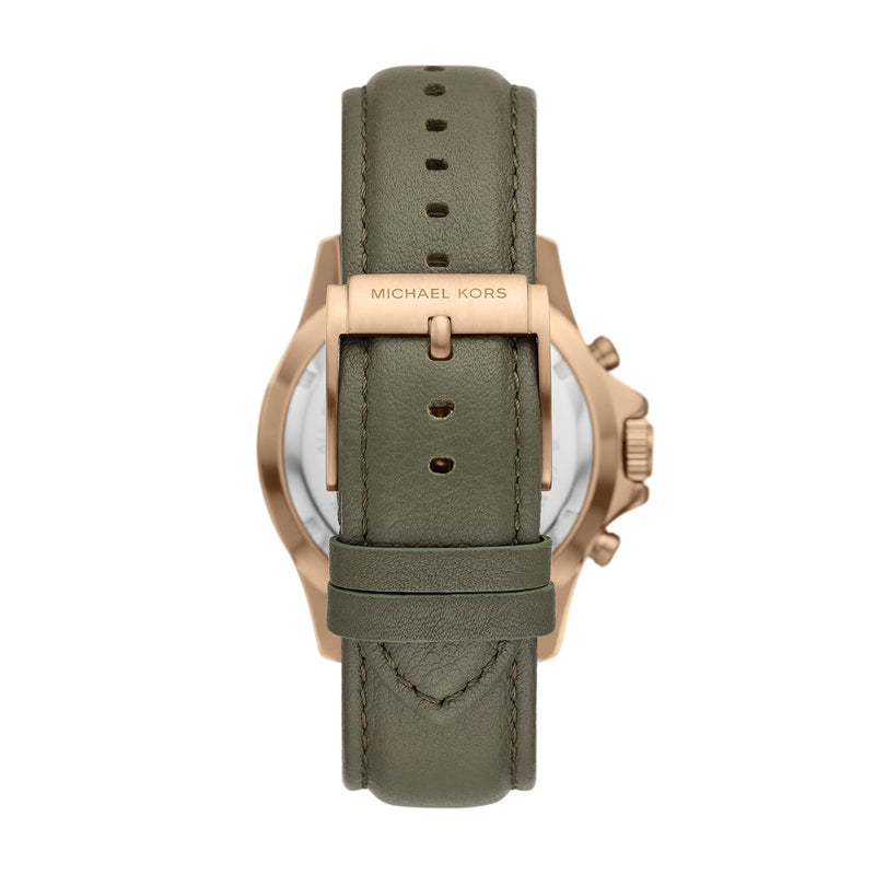 Michael Kors Everest Analog Black Dial Green Leather Strap Watch For Men - MK9090 Buy Now By Michael Kors