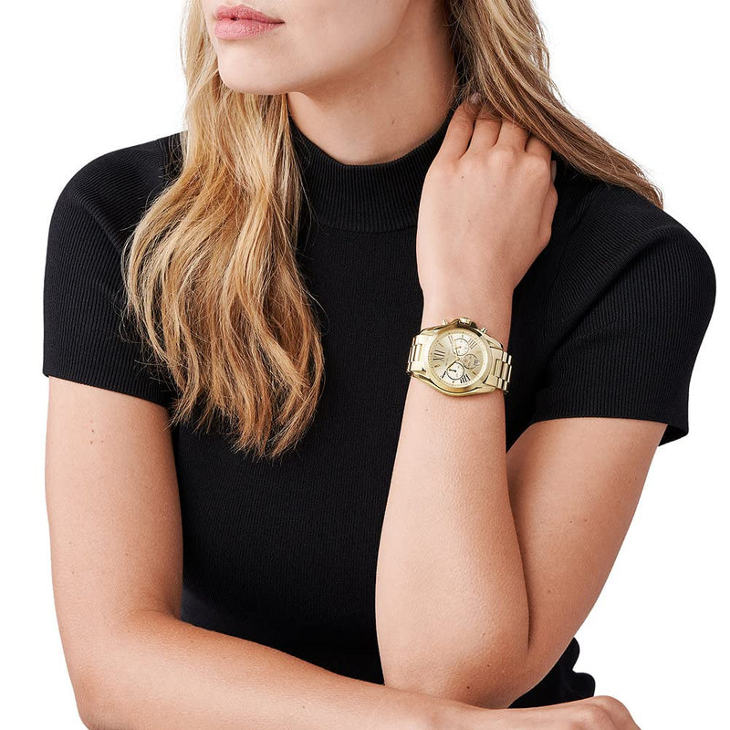 Michael Kors Bradshaw Gold Dial Gold Steel Strap Watch for Women - MK5605 Buy Now By Michael Kors