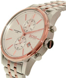 Hugo Boss Jet Chronograph Silver Dial Two Tone Steel Strap Watch for Men - 1513385