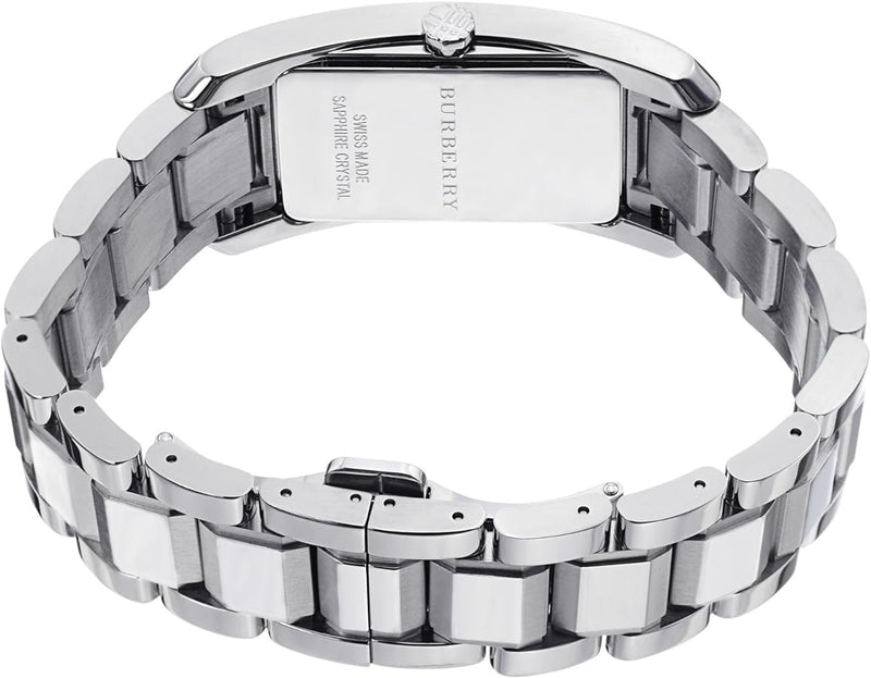 Shop Burberry Heritage Black Dial Silver Steel Strap Watch For Women - BU9401 in USA