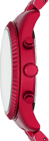 Michael Kors Lexington Chronograph Red Dial Red Steel Strap Watch For Men - MK8814 Buy Now By Michael Kors