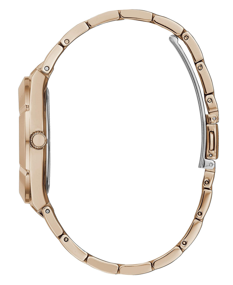 Guess Crystalline Diamonds Silver Dial Rose Gold Steel Strap Watch for Women - GW0114L3 Buy Now By Guess