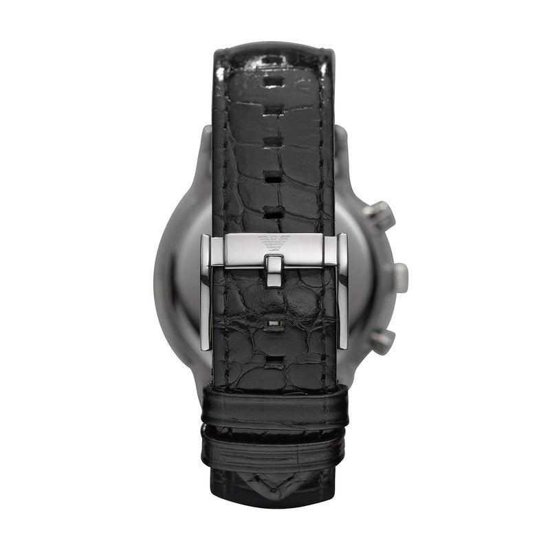 Emporio Armani Renato Chronograph Black Dial Black Leather Strap Watch For Men - AR2447 Buy Now By Emporio Armani