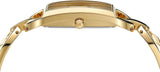 Shop Michael Kors Empire Three Hand Gold Dial Gold Steel Strap Watch For Women - MK7406 in USA