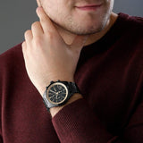 Hugo Boss Grand Prix Chronograph Black Dial Black Leather Strap Watch for Men - 1513550 Buy Now By Hugo Boss