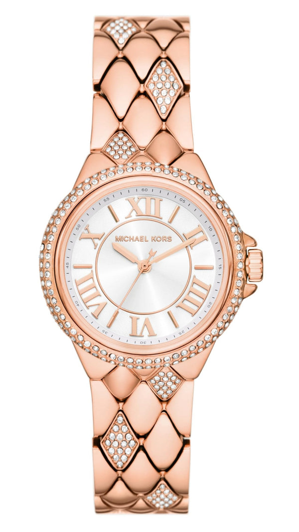 Michael Kors Camille Analog Silver Dial Rose Gold Steel Strap Watch for Women - MK4810 Buy Now By Michael Kors