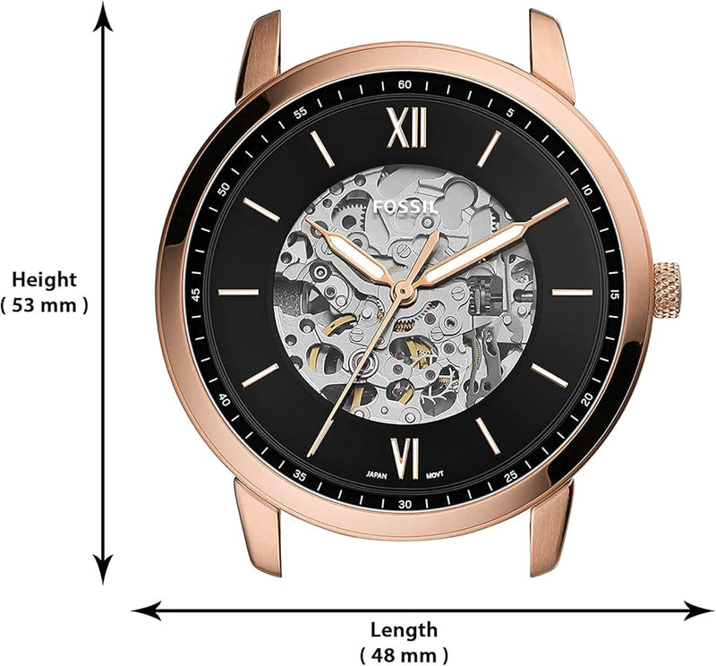 Fossil Neutra Automatic Skeleton Black Dial Brown Leather Strap Watch for Men - ME3195 Buy Now By Fossil