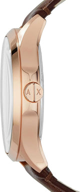 Armani Exchange Hampton Chronograph Blue Dial Brown Leather Strap Watch For Men - AX2172 Buy Now By Armani Exchange