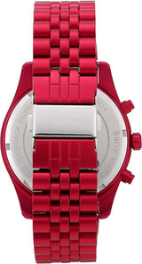 Michael Kors Lexington Chronograph Red Dial Red Steel Strap Watch For Men - MK8814 Buy Now By Michael Kors