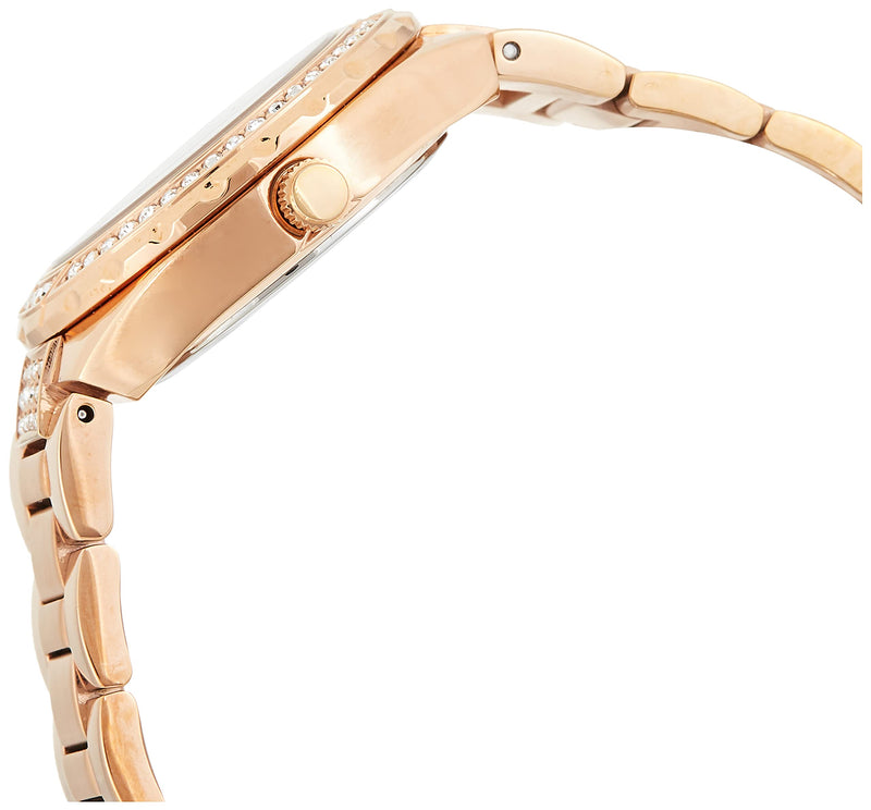 Guess Viva Diamonds White Dial Rose Gold Steel Strap Watch for Women - W0111L3 Buy Now By Guess