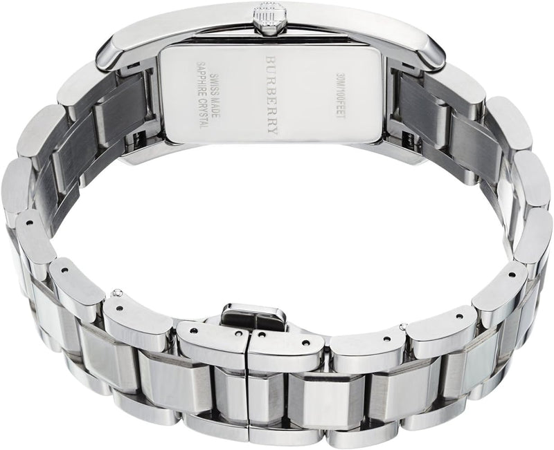 Shop Burberry Heritage Black Dial Silver Steel Strap Watch For Women - BU9601 in USA