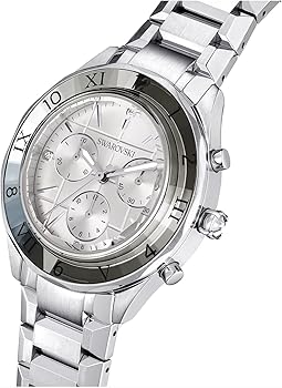 Shop Swarovski Dextera Chronograph Silver Dial Silver Steel Strap Watch for Women - 5641297 in USA