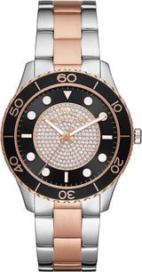 Michael Kors Runway Quartz Black Dial Two Tone Steel Strap Watch For Women - MK6960 Buy Now By Michael Kors