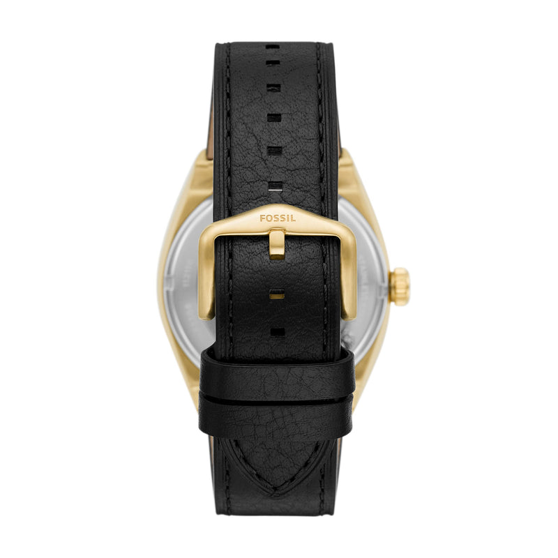 Fossil Everett Automatic Skeleton Black Dial Black Leather Strap Watch for Men - ME3208 Buy Now By Fossil