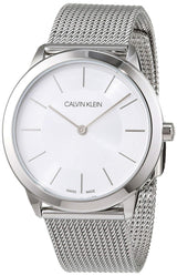 Calvin Klein Minimal White Dial Silver Mesh Bracelet Watch for Men - K3M22126 Buy Now By Calvin Klein