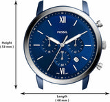Fossil Neutra Chronograph Blue Dial Brown Leather Strap Watch for Men - FS5791 Buy Now By Fossil