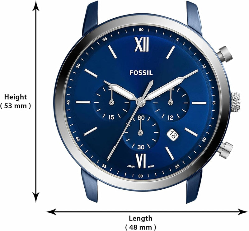 Fossil Neutra Chronograph Blue Dial Brown Leather Strap Watch for Men - FS5791 Buy Now By Fossil