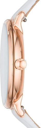 Fossil Jacqueline Quartz Mother of Pearl White Dial White Leather Strap Watch for Women - ES4579 Buy Now By Fossil
