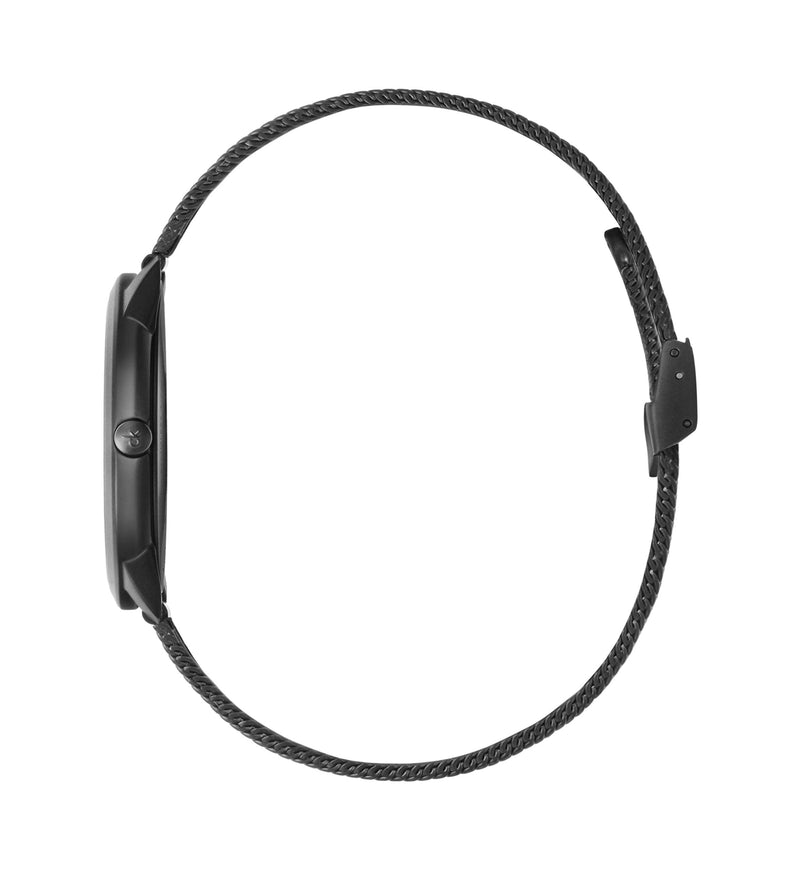 Shop Calvin Klein Minimal Black Dial Black Mesh Bracelet Watch for Men - K3M514B1 in USA