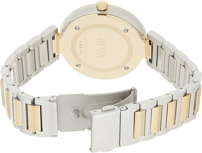 Shop Hugo Boss Allusion Quartz Silver Dial Two Tone Steel Strap Watch For Women - 1502417 in USA