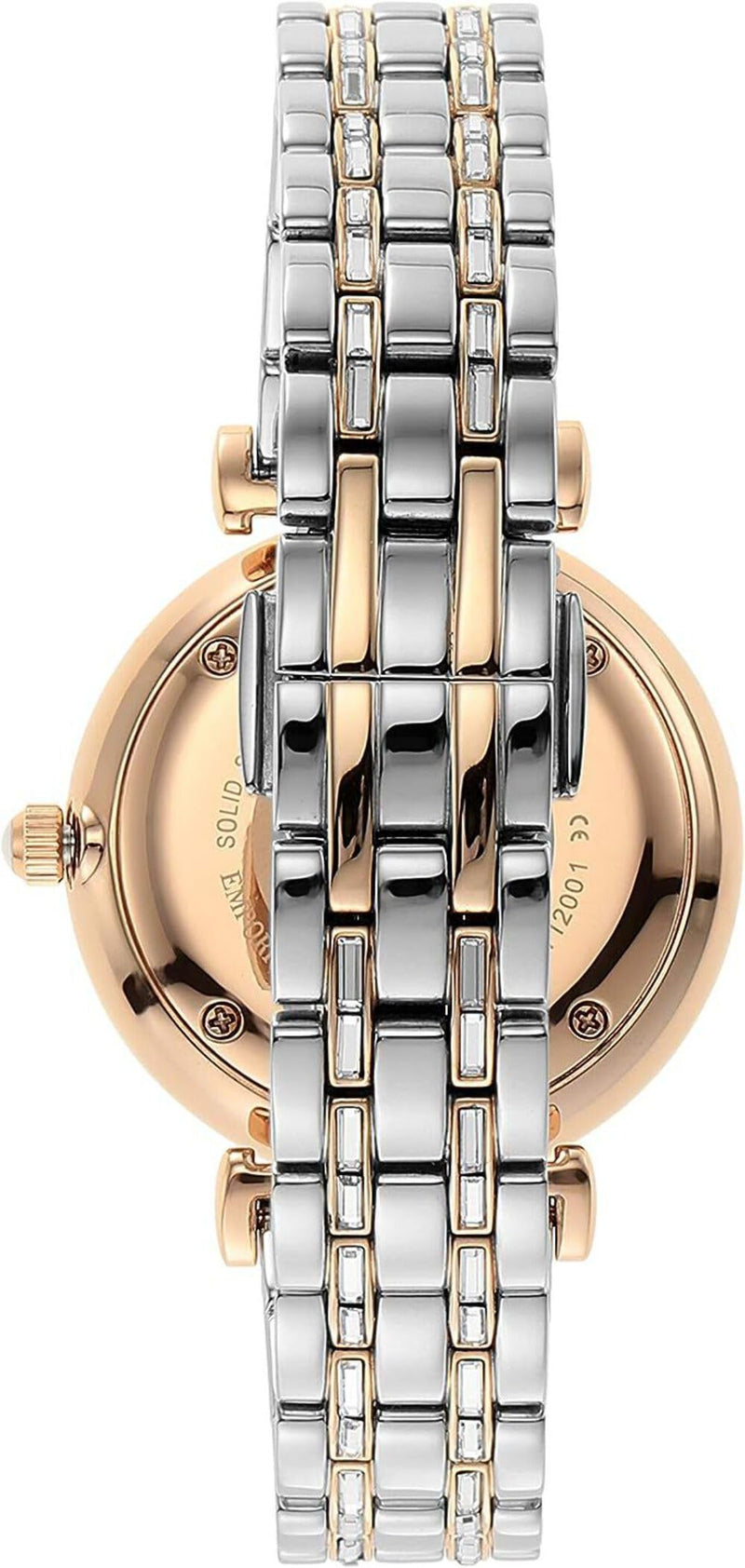 Emporio Armani Gianni T-Bar Silver Dial Two Tone Steel Strap Watch For Women - AR11293 Buy Now By Emporio Armani