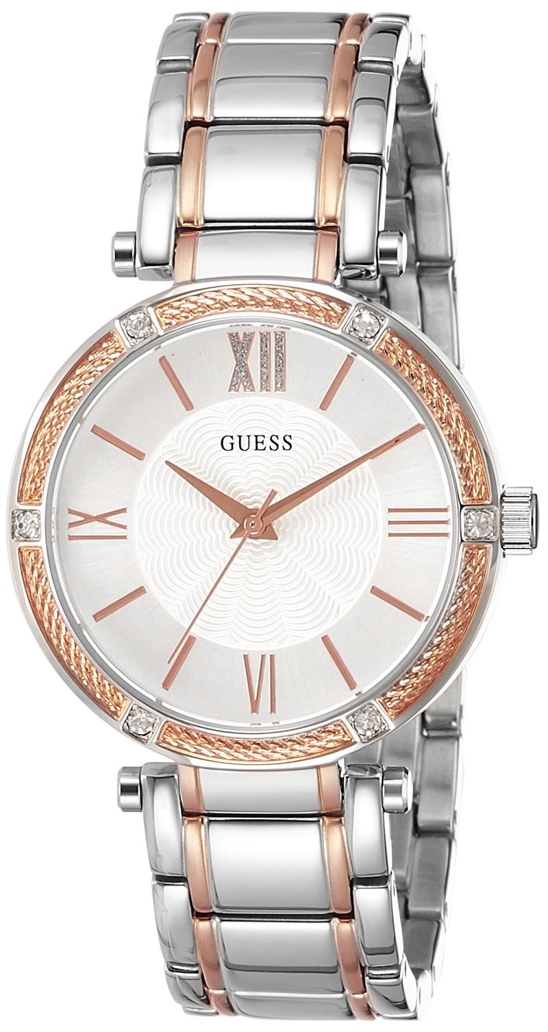 Guess Park Ave Silver Dial Two Tone Steel Strap Watch for Women - W0636L1 Buy Now By Guess