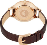 Emporio Armani Aurora Mother of Pearl White Dial Brown Leather Strap Watch For Women - AR11057 Buy Now By Emporio Armani