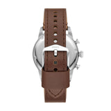 Fossil Sport Tourer Chronograph White Dial Brown Leather Strap Watch for Men - FS6042 Buy Now By Fossil