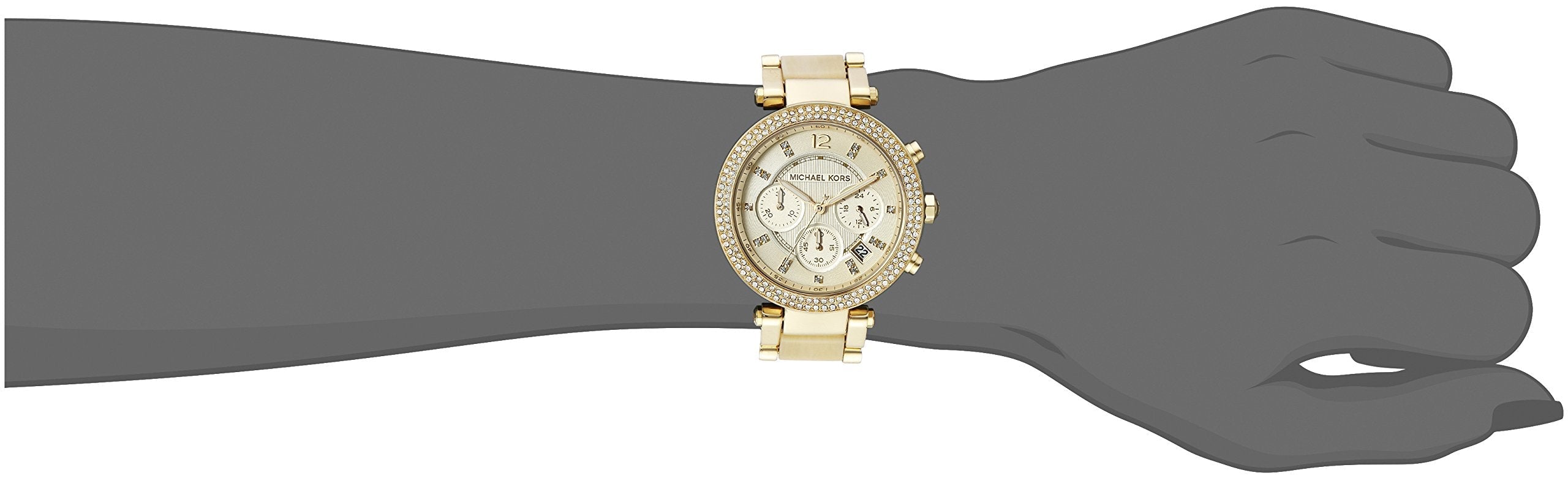 Michael Kors Parker Gold Dial Gold Steel Strap Watch for Women - MK5632