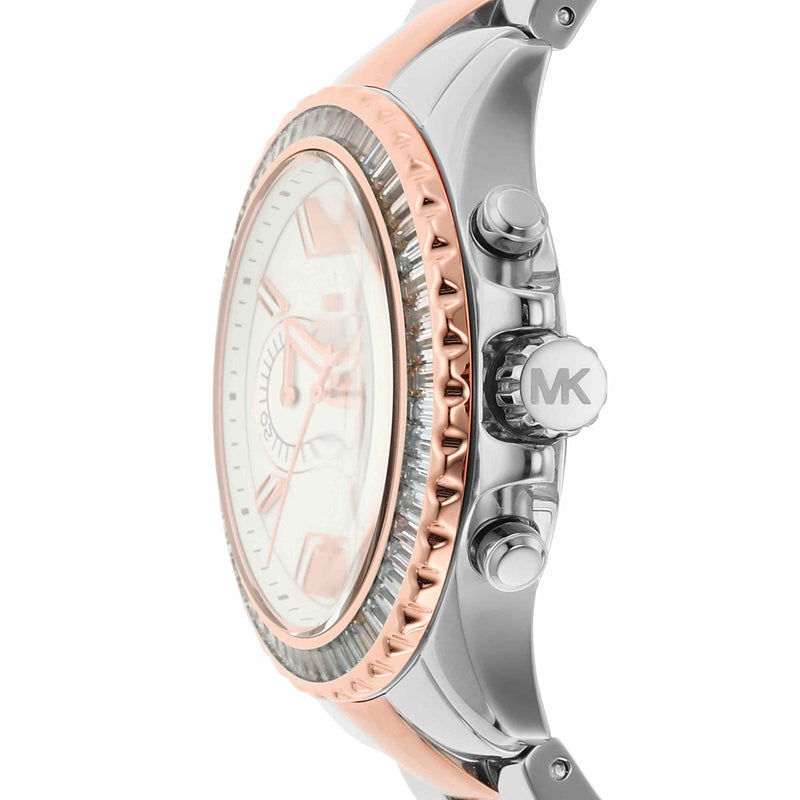 Michael Kors Everest Chronograph White Dial Two Tone Steel Strap Watch For Women - MK7214 Buy Now By Michael Kors