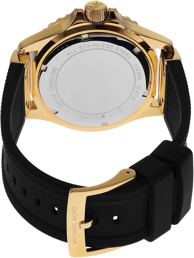 Michael Kors Everest Three-Hand Crystals Black Dial Black Rubber Strap Watch for Women - MK7440 Buy Now By Michael Kors