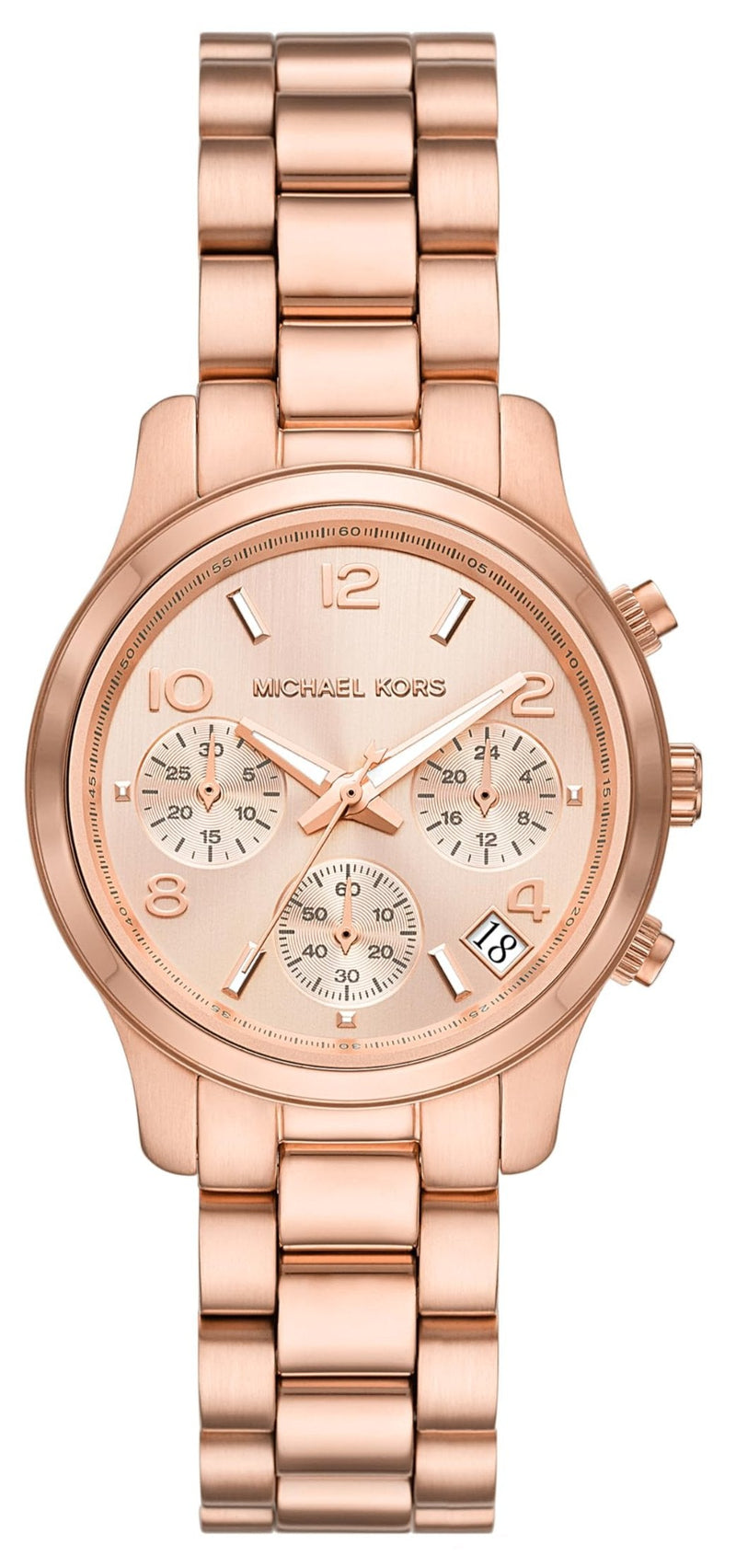 Michael Kors Runway Chronograph Rose Gold Dial Rose Gold Steel Strap Watch For Women - MK7327 Buy Now By Michael Kors