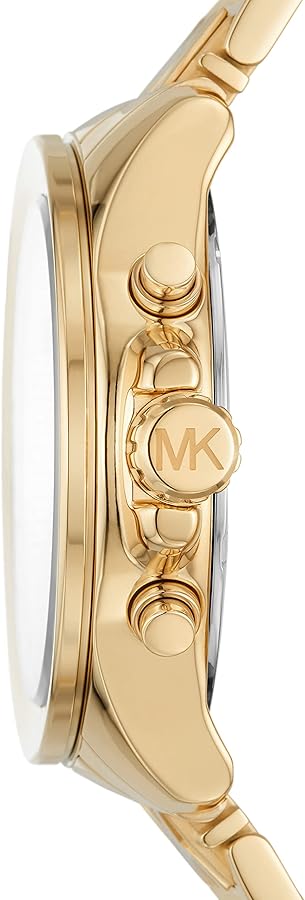 Michael Kors Wren Chronograph Gold Dial Gold Steel Strap Watch for Women - MK6952