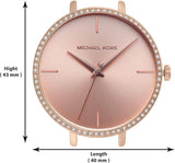 Michael Kors Charley Three-Hand Analog Rose Gold Dial Rose Gold Steel Strap Watch for Women - MK4400 Buy Now By Michael Kors