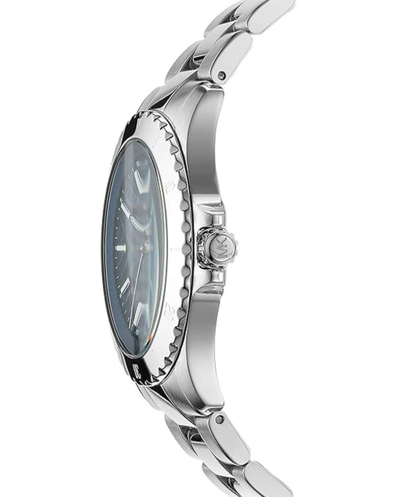 Michael Kors Everest Three-Hand Blue Dial Silver Steel Strap Watch For Men - MK9079 Buy Now By Michael Kors