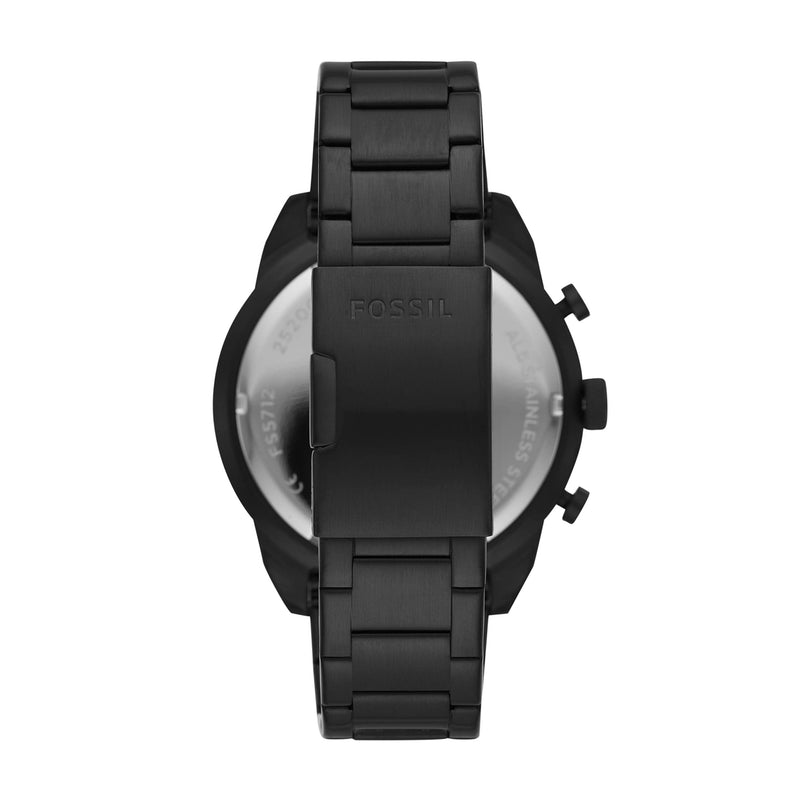 Fossil Bronson Chronograph Black Dial Black Steel Strap Watch for Men - FS5712 Buy Now By Fossil