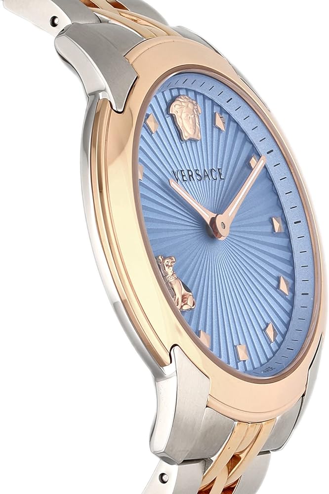 Versace Audrey Quartz Blue Dial Two Tone Steel Strap Watch for Women - VELR00619 Buy Now By Versace
