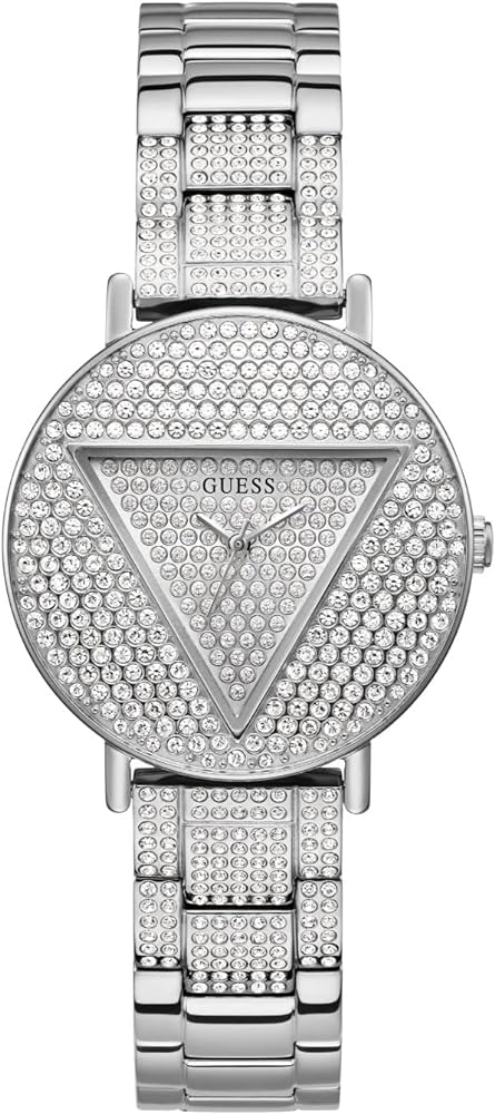 Shop Guess Trend Diamonds Silver Dial Silver Steel Strap Watch for Women - GW0512L1 in USA
