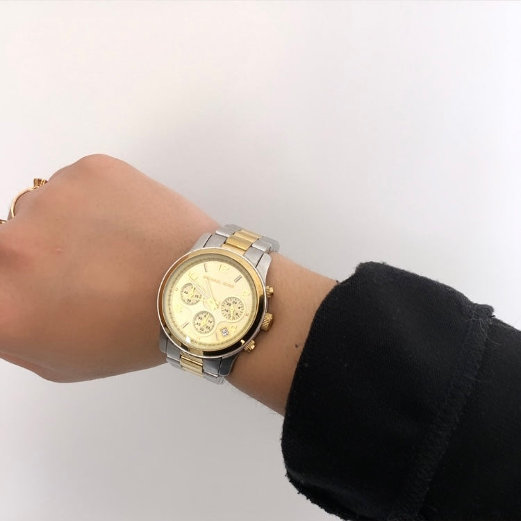 Michael Kors Runway Gold Dial Two Tone Steel Strap Watch for Women - MK5137 Buy Now By Michael Kors