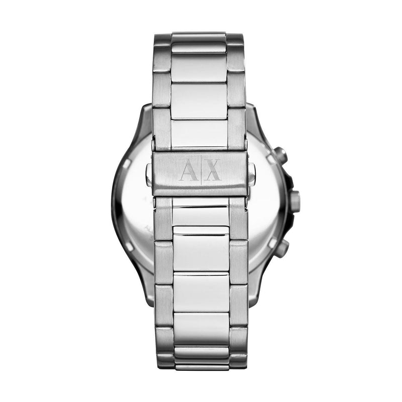 Armani Exchange Hampton Chronograph Black Dial Silver Steel Strap Watch For Men - AX2152 Buy Now By Armani Exchange
