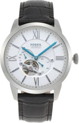 Fossil Townsman Automatic Chronograph White Dial Blue Leather Strap Watch for Men - ME3167 Buy Now By Fossil