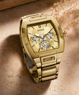 Guess Phoenix Multi Function Gold Dial Gold Steel Strap Watch for Men - GW0456G2 Buy Now By Guess