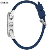 Guess Fleet Chronograph Black Dial Blue Rubber Strap Watch for Men - W0971G2 Buy Now By Guess