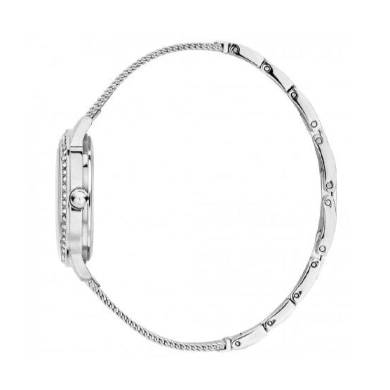 Guess Chelsea Quartz Silver Dial Silver Mesh Strap Watch For Women - W0647L6 Buy Now By Guess