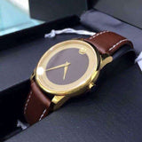 Movado Museum Classic Brown Dial Brown Leather Strap Watch For Men - 0606880 Buy Now By Movado
