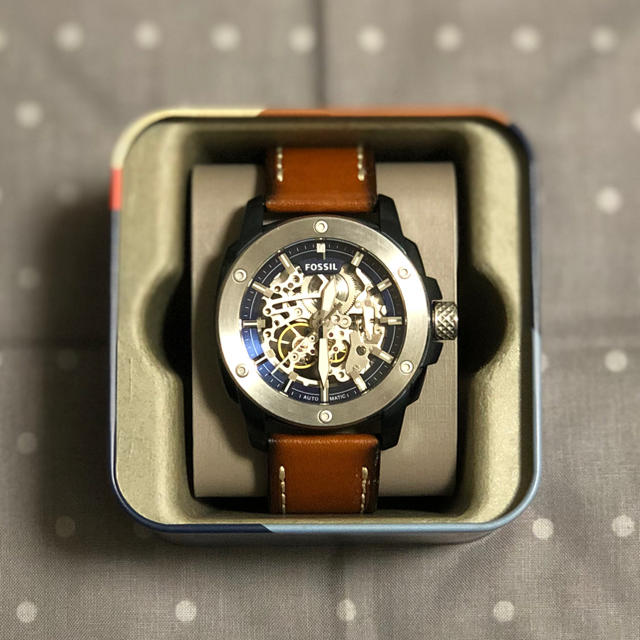 Fossil Modern Machine Automatic Skeleton Silver Dial Brown Leather Strap Watch for Men - ME3135 Buy Now By Fossil